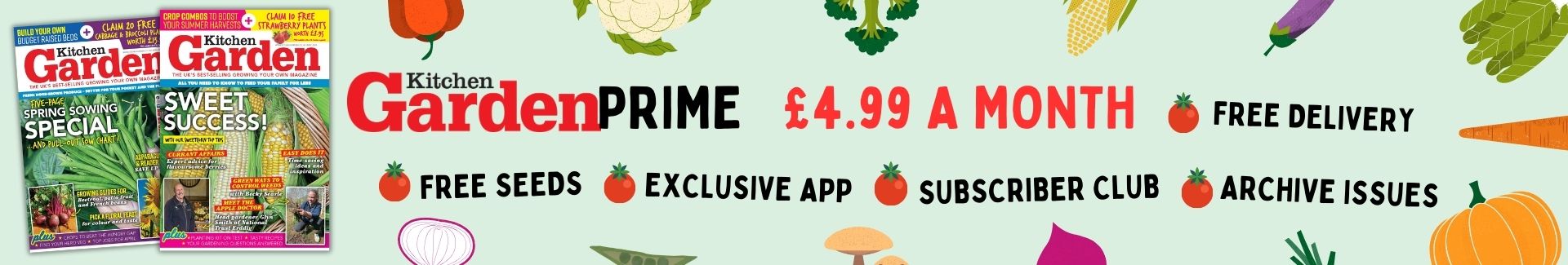 Kitchen Garden Prime - £4.99 - Seeds, print and digital issues, Mudketeers' club, Archive, Forum!