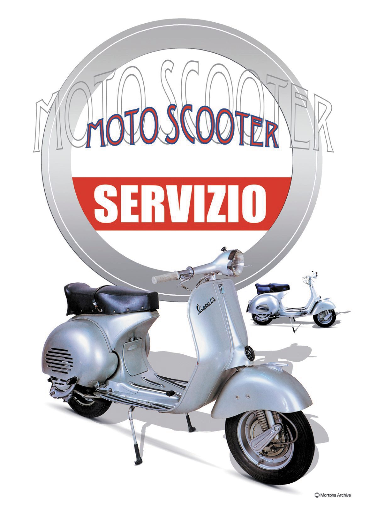 Vespa Servizio Scooter A - A3 Poster / Print