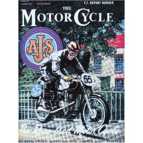 The MotorCycle Poster: AJS The Race-bred Motor Cycle - A2 Poster / Print