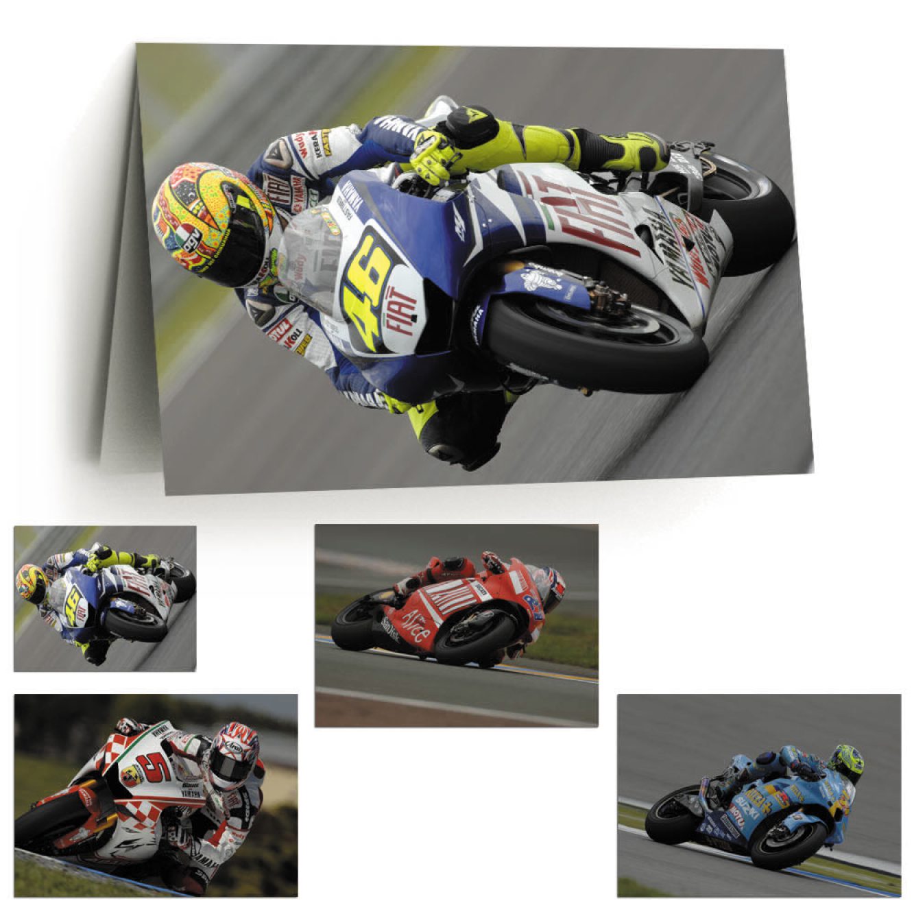4x Greetings Cards: Modern Motorcycle Greats