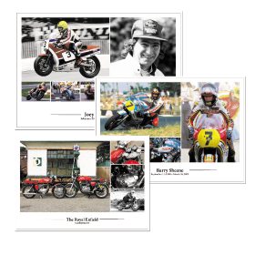 Joey Dunlop, Barry Sheene & Royal Enfield - Set of A3 Posters / Prints