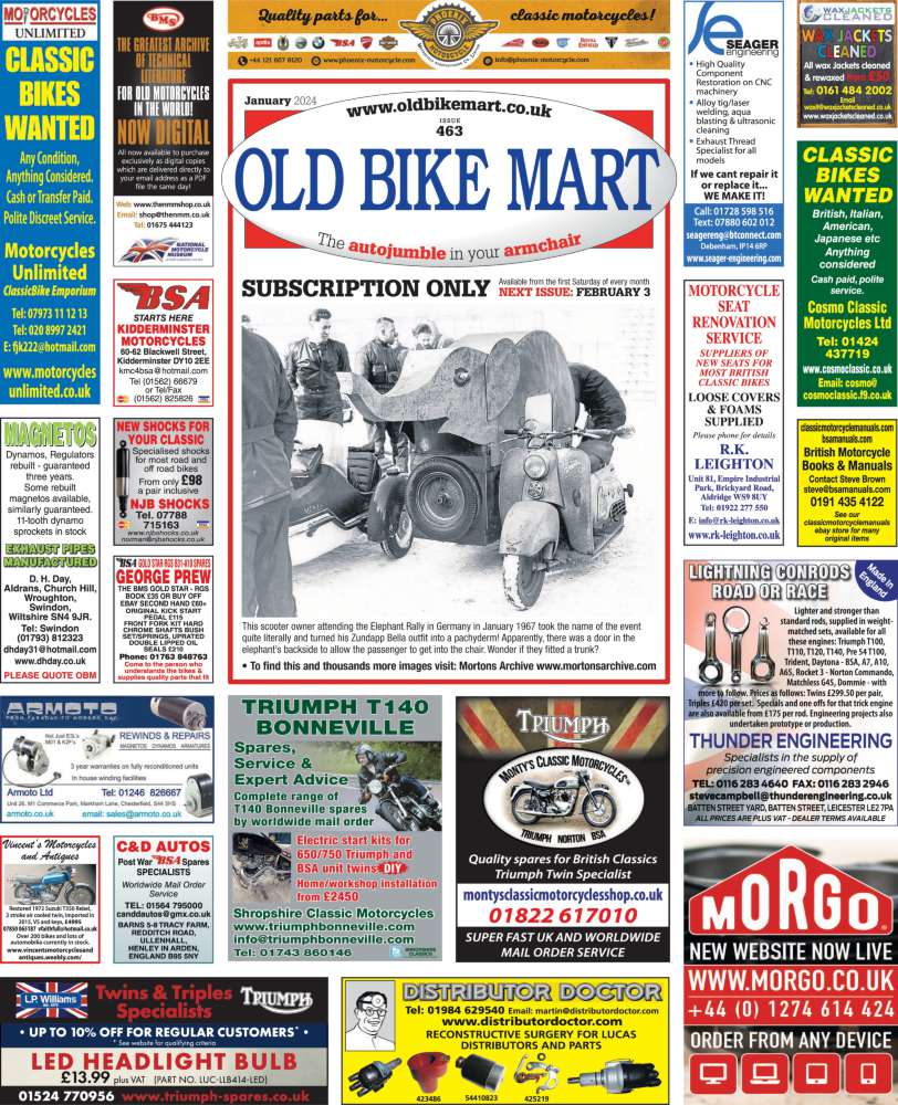 Old Bike Mart Newspaper Subscription