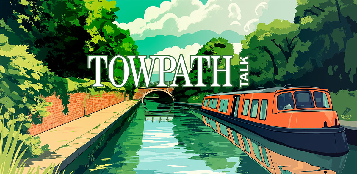 Towpath Talk Logo on canal scene